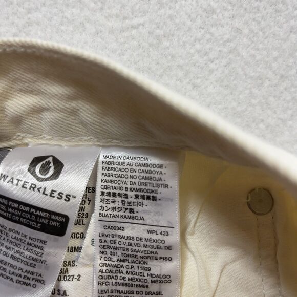 Levi's Premium 501 '90s Jeans Women 29x32 White Mid Rise Straight American Denim - Picture 5 of 13